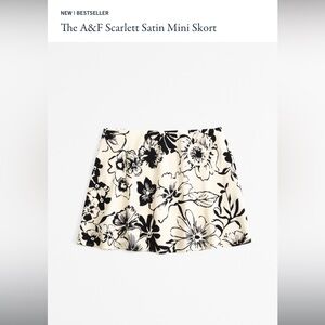 Abercrombie & Fitch Black and White Floral Skirt